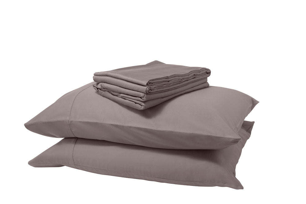 Quality Linen Organic Bed Sheets - TAUPE
