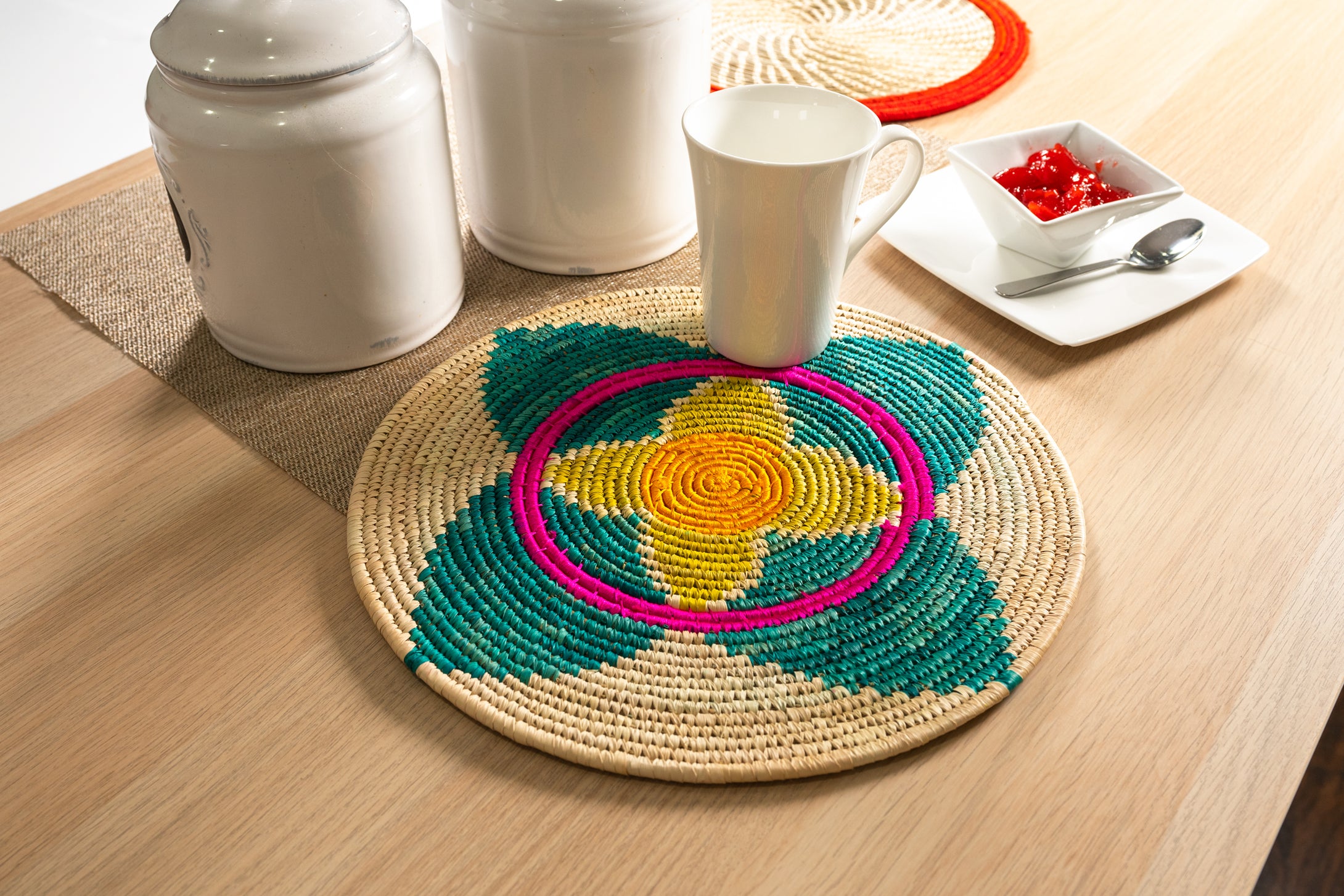 Green Flower Handwoven Placemat
